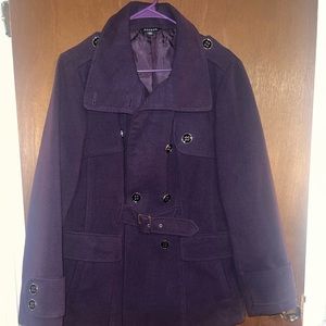 Purple Pea Coat, XL